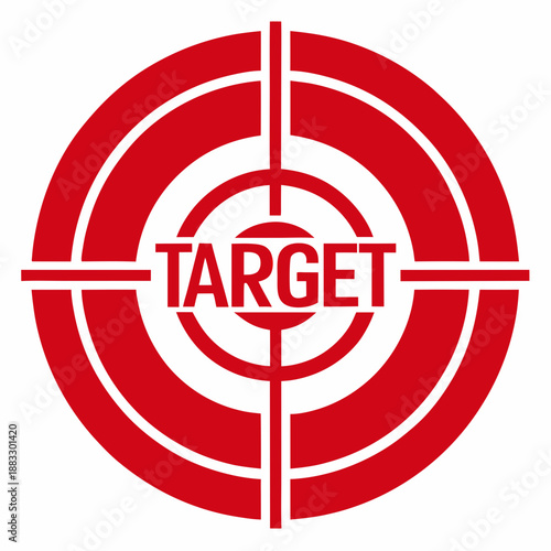 Black and white target with crosshairs illustration for archery practice