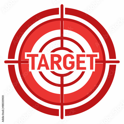 Black and white target graphic with word TARGET for precision sports