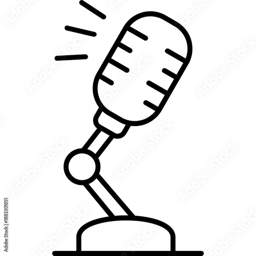 Microphone Outline Icon