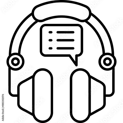 Chat Support Outline Icon