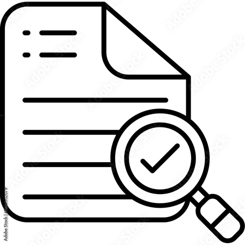 File Search Outline Icon