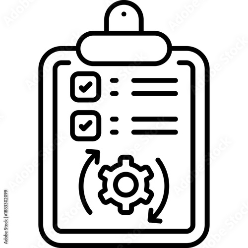 Task Automation Outline Icon