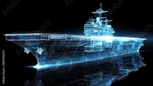 Wallpaper Mural Abstract digital rendering of an aircraft carrier Torontodigital.ca