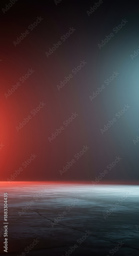 Obraz premium Conceptual shot of a clean, empty workspace, highlighting the significant negative space and the absence of expected objects ,new beginning ,nothingness ,negative space