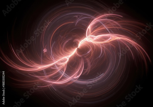 Ethereal abstract background featuring flowing waves of light and color, representing subconscious thought and fluid dreaming energy ,glowing ,abstract ,illusion