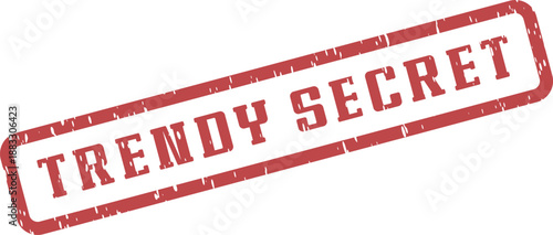 This is a red trendy secret grunge rubber stamp for modern confidential information