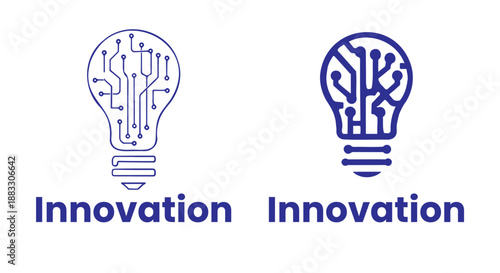 Lightbulb with internal circuit pattern symbolizing innovation and technological ideas