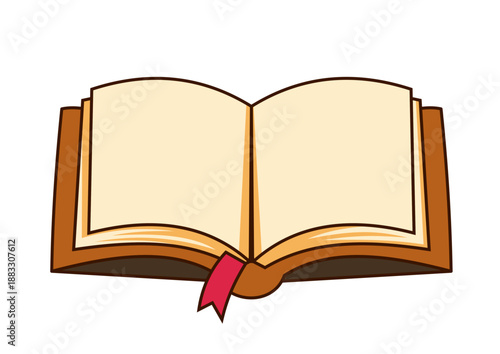 Open Book Vector Icon for Religious Study and Knowledge