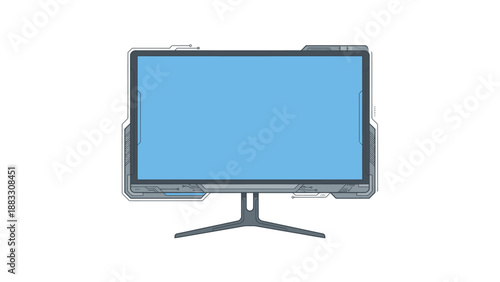 Modern computer monitor with a sleek design and vibrant display, perfect for work or gaming.