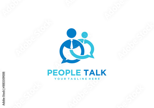 chat design logo, people talking, family together, human unity, chat bubble logo with human combination vector icon