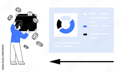 Digital wallet concept. Digital wallets streamline online transactions and financial management. Digital wallets empower users for budget tracking and secure payments. For fintech, e-commerce