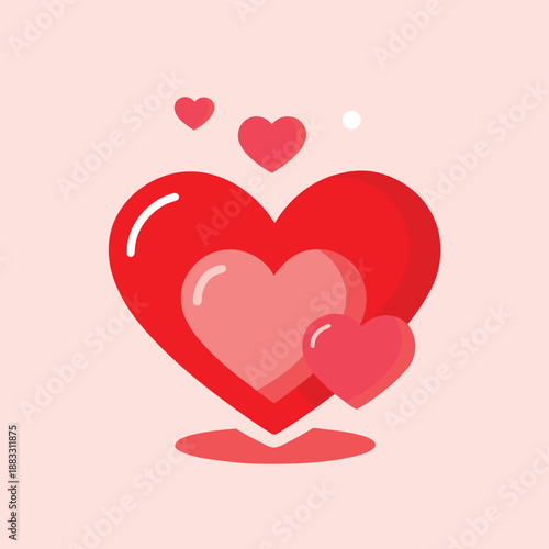 vector illustration of a red heart