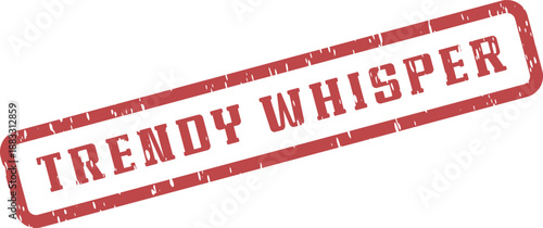 Stylish Trendy Whisper Grungy Red Rubber Stamp Asset for Subtle Communication