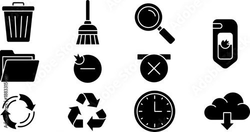 Digital Cleanup Day icons: tidy up digital life
