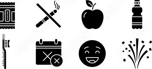 Through With Chew Week icons set for health and wellness campaign