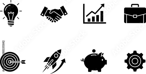 National Entrepreneurship Week business icons set