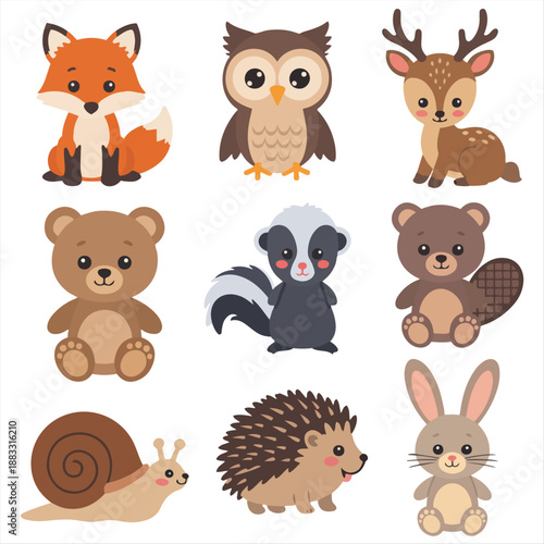 Adorable Woodland Creatures Set
