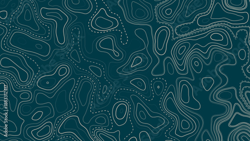 Abstract line art background vector. Mountain topographic terrain map background with white shape lines texture. Design illustration for wall art, fabric, packaging, web, banner, app, wallpaper.