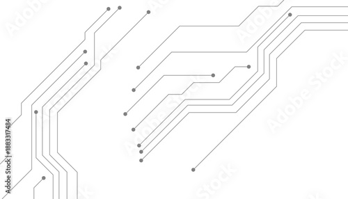 Vector Technology black circuit diagram concept. Abstract technology on white background. High-tech circuit board.