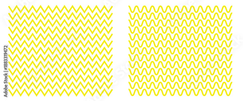 Vector wavy and zigzag horizontal underline. Waves line set. Wave thin line background. Vector zigzag and wavy horizontal underline.