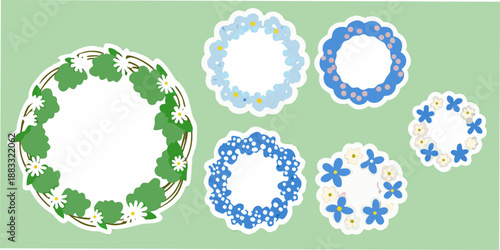 floral wreath illustrations a collection of decorative circular frames with flowers