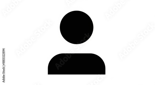 A simple black silhouette of a person icon on a white background