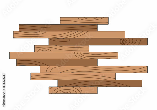 Wood Flooring Pattern Parquet Design in Horizontal Arrangement for Interior Decor and Surface Texture