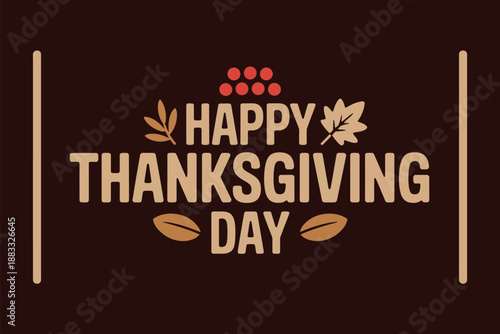 Happy Thanksgiving Day Celebration Greeting Card