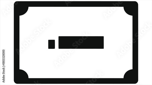 AI Digital Dashboard Frame Vector Icon - Modern User Interface Element with Progress Bar for Artificial Intelligence, Machine Learning, Data Analytics & Tech Concepts