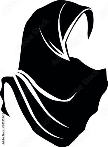 Modern Islamic Headscarf Profile Icon and Logo Design