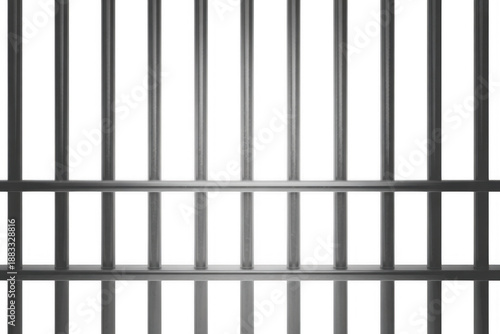 Metal prison bars gray vertical isolated on a transparent background
