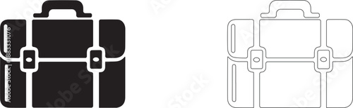 Business briefcase. Vector icon of a diplomat.