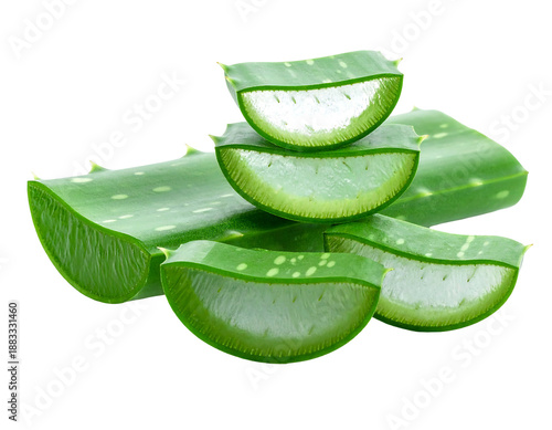 Wallpaper Mural Aloe vera plant with sliced leaves, showing the clear gel inside Torontodigital.ca