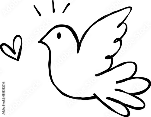 Friedenstaube. Symbole für Taufe und Erstkommunion,der Glaube an Gott, Christen, Einladung zur Konfirmation, Firmunf, Taufe, Heirat, vektor