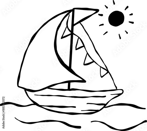 First Holy Communion Noahs Ark with Sun drawn Outline