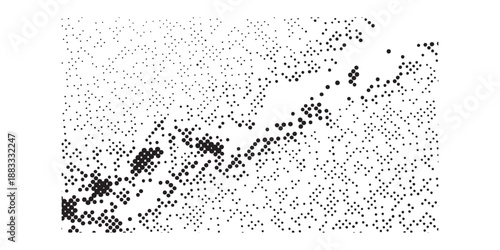 Abstract pattern of dots and lines creating a textured visual effect.