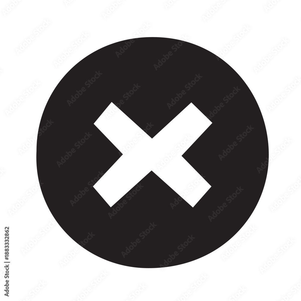 Fototapeta premium vector cross icon isolated on white background