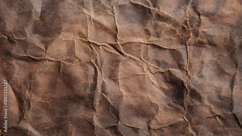 Dark Brown wrinkle recycle paper background. Vector 