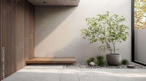 Wallpaper Mural Wabisabi inspired traditional home with aged wooden textures, stone flooring, and natural light Torontodigital.ca