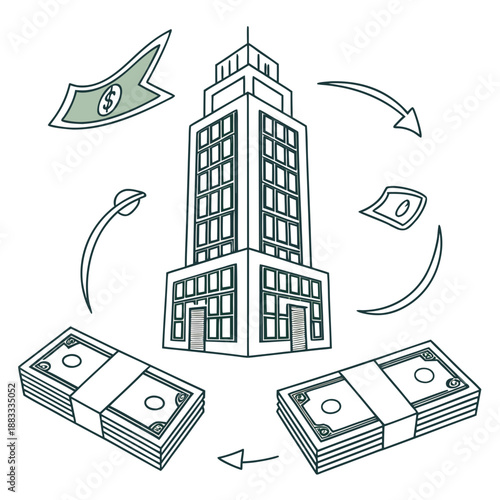 Of money bundles and building with currency exchange