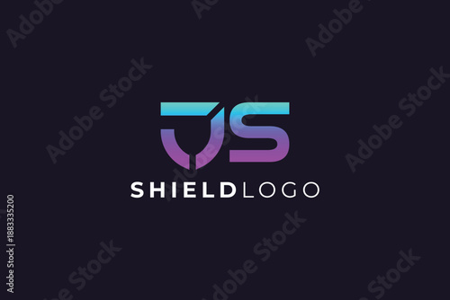 Letter J S Shield Logo for Security, Protection, and Corporate Branding
