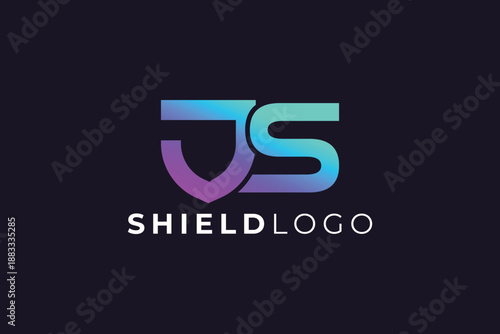 Letter J S Shield Logo for Security, Protection, and Corporate Branding