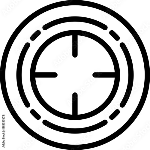 Crosshairs simple Icon