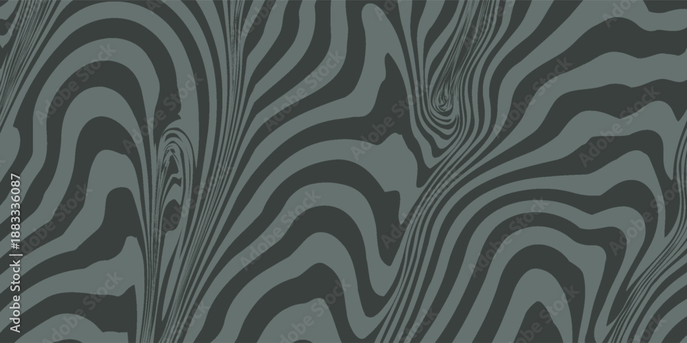 Fototapeta premium Abstract Dark Green Zebra Stripes Pattern.