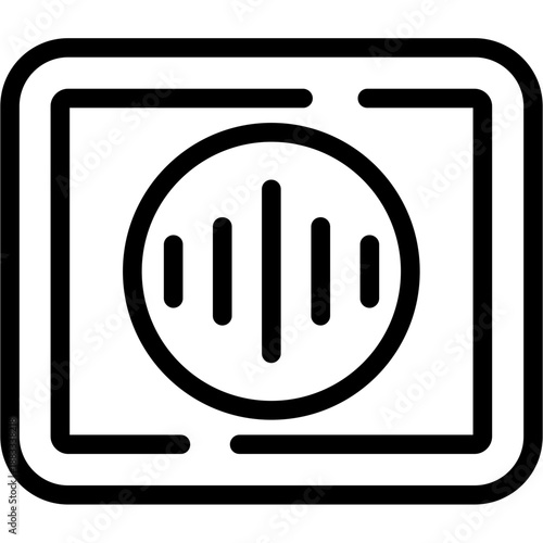Circle waveform lines Icon