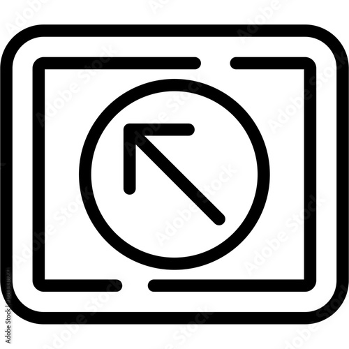 Circle up left Icon