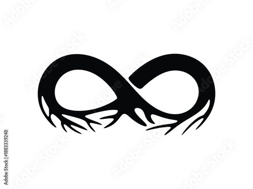 Infinite tribal symbol isolated on white background, Vector, illustration