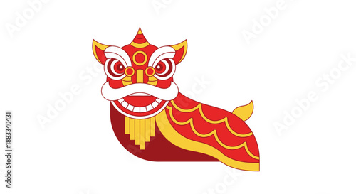 Traditional Chinese Lion Dance Mask