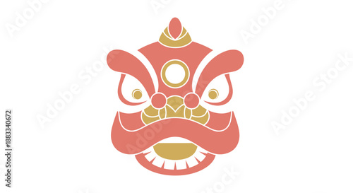 Traditional Chinese Lion Dance Mask