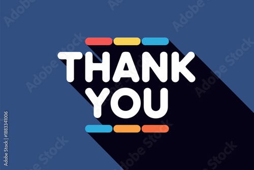 Colorful Thank You Message Graphic Design